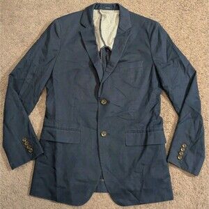 Bonobos Slim Fit Deconstructed 100% Cotton Blue Blazer Men's 38R